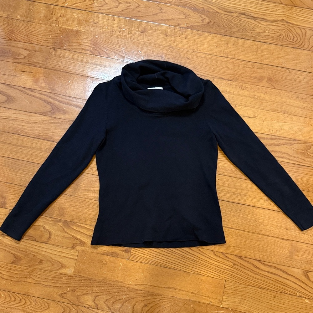 LOFT Black Cowl Neck Sweater